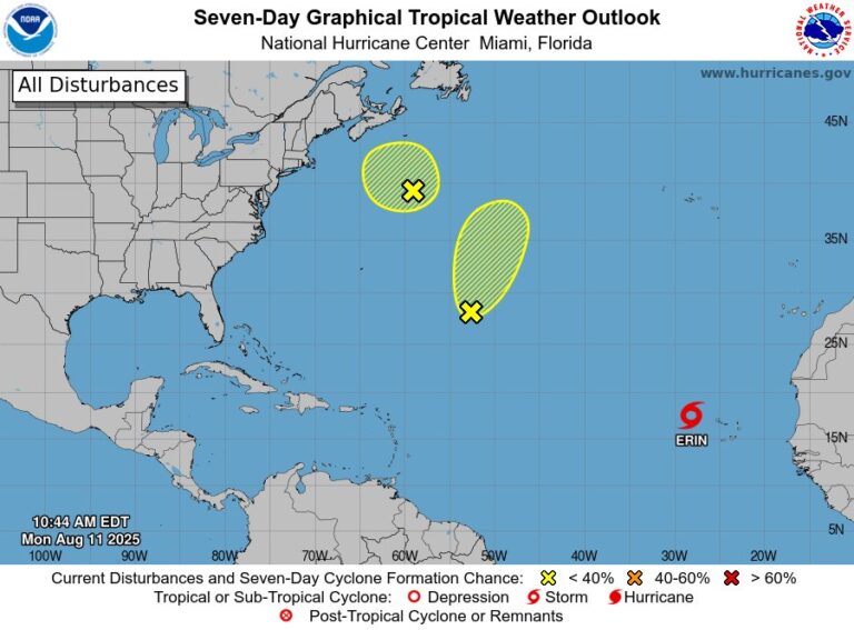 Durante la mañana de hoy se formó la tormenta tropical Erin a 455 km al oeste de las Islas de Cabo Verde.