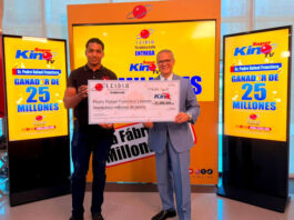 LEIDSA entrega RD$25 millones a panadero ganador del Súper Kino TV